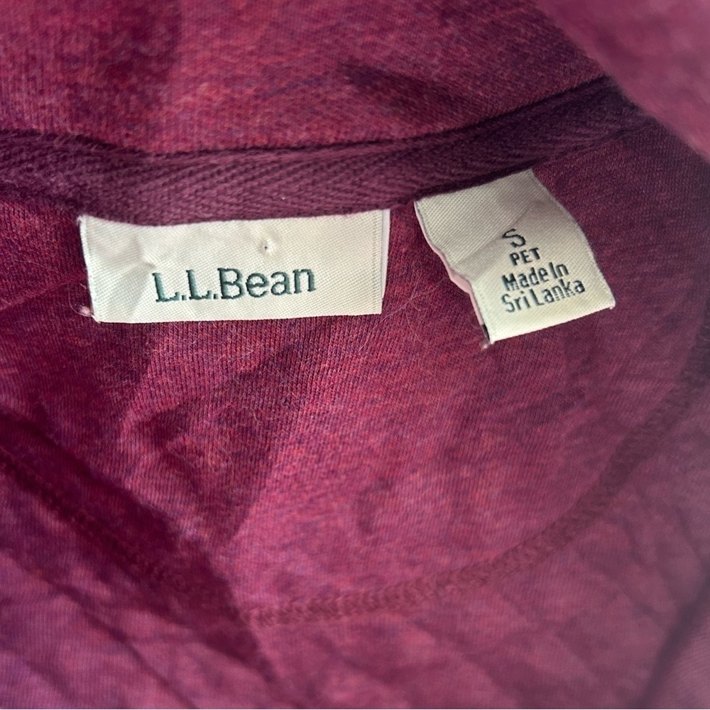 L.L. Bean Quilted Full-Zip Sweater - Deep Purple - Picture 8 of 12